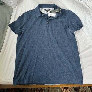 NWT Men’s Heather Blue Performance Pique Polo